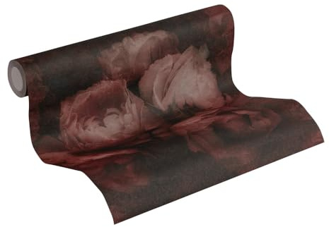 Livingwalls papier peint intissé New Walls Romantic Dream papier peint fleuri 10,05 m x 0,53 m rouge noir 373924 37392-4