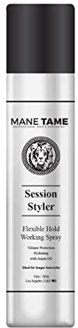 MANE TAME Session Styler Hair Spray for Men 10oz - Volume Protection, Flexible Hold, Working Spray - Best used as a Volume Booster