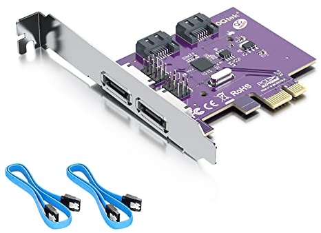 2 Port eSATA3.0 or 2 Port SATA3.0 Non-Raid Controller Card, X1, with 2 SATA Cable, Support SSD and HDD