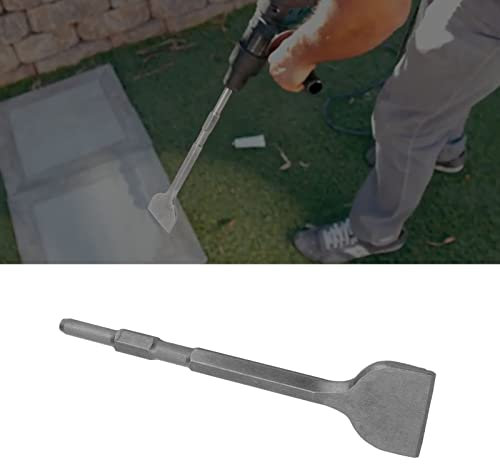 Cincel de Martillo Giratorio de Vástago Hexagonal Cincel de Mampostería Cincel de Eliminación de Azulejos para Herramienta de Taladro de Martillo(Plano Ancho)