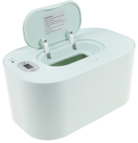 Toyvian Calentador de Toallitas para Bebés Portátil USB Material Abs y Pp Resistente, Mantiene las Toallitas Calientes en Casa y Coche, Diseño Compacto Verde