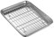 Dawafit 10 Inch Toaster Oven Tray and Rack Set, Small Stainless Steel Baking Pan with Cooling Rack,Dishwasher Safe Baking Sheet