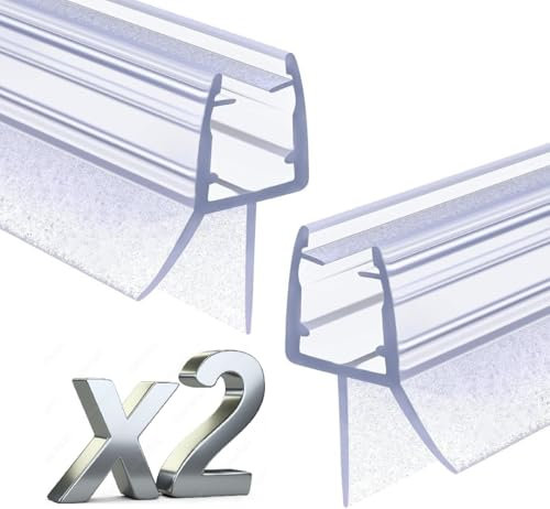 SHOPROM Guarnizione Box Doccia in PVC per Vetri 6-7-8 mm, 100 cm, Trasparente, Antimuffa, 1 Pezzo