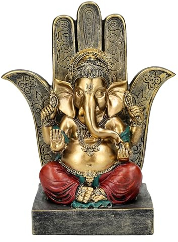Figura de Ganesha con mano de hamsa, 18 cm, decoración hindú de Buda