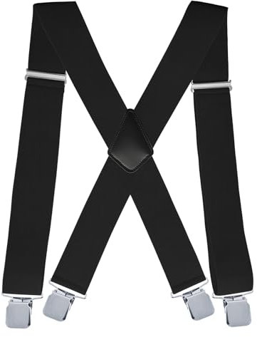 OWLMATE Hosenträger extra stark, verstellbar für Arbeitshosen, Männer bis 1,96 m