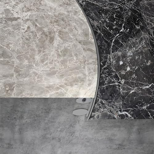 Raouoae Juego De Perfiles De Borde Para Escalera De Aluminio Anodizado Flexible En Forma De L (125cm, 2 Piezas) - Riel De Baldosas Duradero Ideal Para Transición Suave Y Protección De Bordes De Piso(G