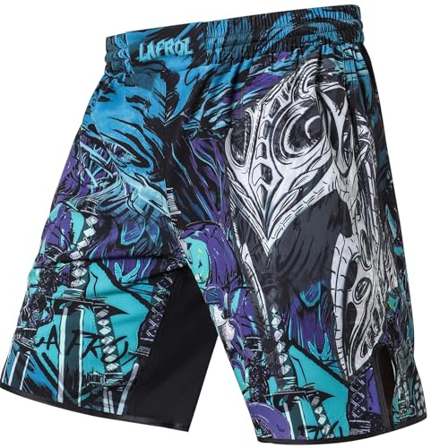 LAFROI Uomo Pantaloni da MMA, Boxe, Cross Training e Altri Sport da Combattimento-QJK06 Commander Size LG