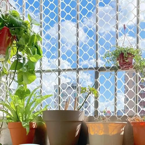 VUIKLCty Clôture de sécurité for Balcon en Treillis métallique en Plastique Blanc, clôture Artisanale hexagonale for Animaux de Compagnie, clôture for volaille, Lapin, Chien, Chat(0.4x5m/1.3x16.4ft)