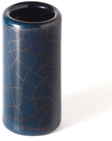 Midnight Medium ā Handmade Ceramic Guitar Slide ā Warm Tone, Smooth Feel ā Artisan Finish ā Made in Small Batches ā Midnight (Medium)
