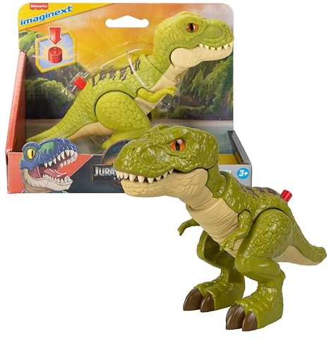 Fisher-Price Imaginext Jurassic World Dinosaur Action Figure with Kid-Activated Motion, 8-inch Tyrannosaurus Rex Dino Toy