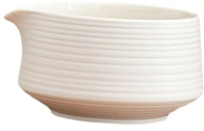 KESOTO Bol Chawan En Céramique avec Bec Verseur, Bol à matcha, Chawan Matcha Bol à thé de 500 ml, pour Le Mélange de Thé Matcha, Accessoire de cérémonie du Matcha Japonais, Blanc