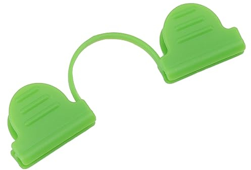 Cufaee Clip de m de de invernadero de 100 piezas, abrazadera de plástico de doble cabeza, pinza de clip de película de prensa de calefacción para tela de jardín, apuestas (4 mm)