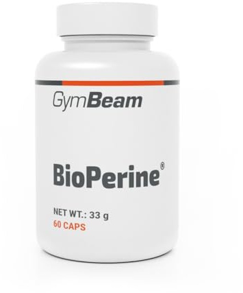 GymBeam Bioperine® - Integratore di pepe nero con piperina 95% – Estratto 50:1 brevettato – Migliora assorbimento nutrienti, supporta digestione, circolazione e peso – Vegano e senza OGM – 60 capsule