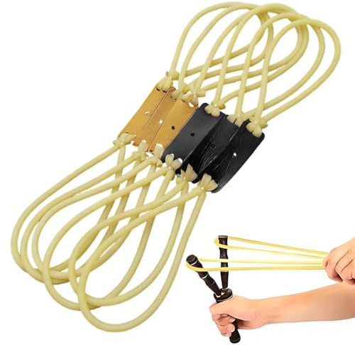8 Elastici per Fionda Professionale da Adulti Caccia, in Gomma Elastica Piatta, elastico di ricambio per giocatori professionisti o da caccia