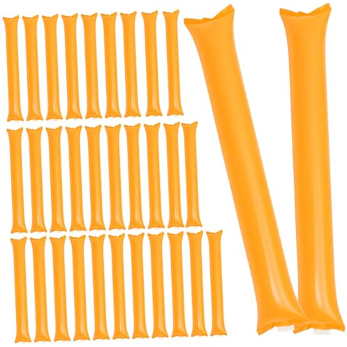 Abaodam 40piezas Unidades Palos De Ruido Inflables para Fiesta y Evento Deportvo Barra De Animación Ligeras y Portátiles Accesorios para Aplausos y Celebraciones Color Naranja