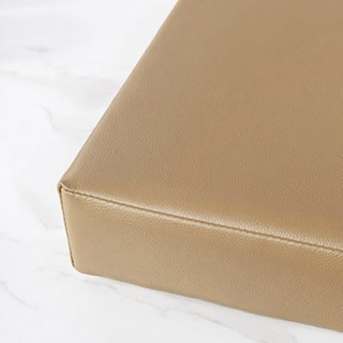 Cojín Impermeable para Silla de jardín de Exterior, de Cuero Grueso, para casa, Patio, Columpio y Comedor, 45 x 45 x 3 cm, Color Caqui, Comodidad y Estilo.