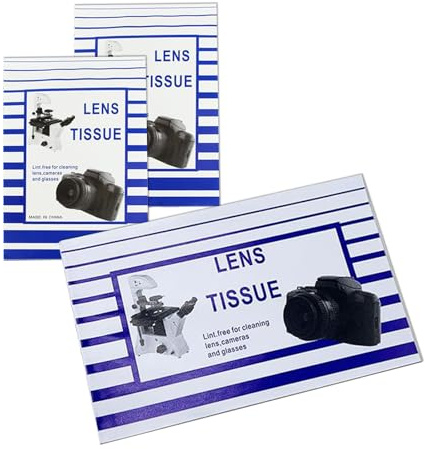 Lot de 100 feuilles de papier de nettoyage pour objectif, chiffon en coton doux pour appareil photo, téléphone, ordinateur, outil d'essuyage professionnel et sûr pour microscope