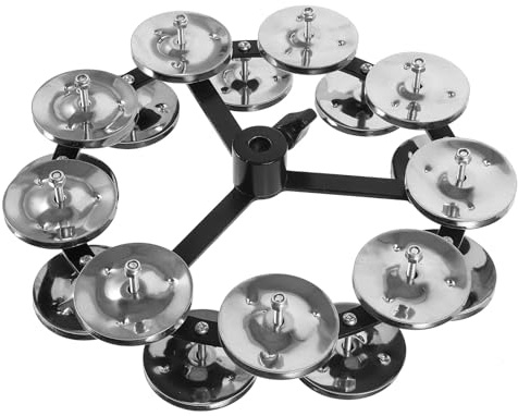 Toddmomy Accesorio de Platillo de Batería de Doble Serie en Aleación de Aluminio y Abs Campana Plateada para Presentaciones y Sonido