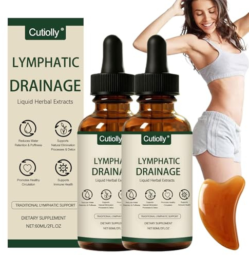 Lynae Drainant Lymphatique,2pcs Lymphatique Gouttes,Drainage Lymphatique,Drainant Lymphatique,Drainage Lymphatique Corps Complet,Support Système Lymphatique,Naturelles Pour Femmes Hommes