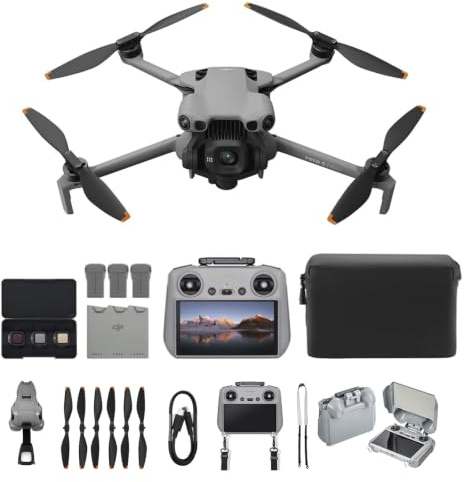 DJI Mini 5 Pro Combo Fly More Plus con DJI RC 2, drone con fotocamera, CMOS da 1 pollice, drone 4K per principianti (Lettore di schede + scheda di memoria)