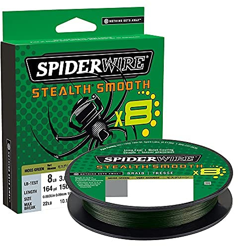 Spiderwire 1515598 Stealth Smooth 8-trådig fiskelina, mossgrön (Moss Green), 300 meter, 0,20 mm