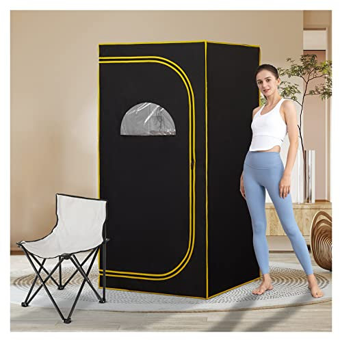 amocane Bärbar infraröd bastu för hem, full storlek personlig bastu spa för avkoppling, torrt hjärta bastu tält med uppvärmningsfotdyna och fästbar stol (L 80 cm x H 80 cm x H 159 cm)