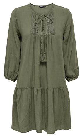 ONLY Women's Onlvinnie Life 3/4 Lace Tunic WVN Noos, Kalamata, XL