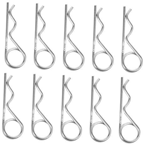 10St Federstift Schwerlast-Lynch-Pin Scherbolzen für Schneefräsen industrielle Verbindungselemente Lynch-Pin-Traktor Stahlstift Sicherungsstift aus Stahl Metall Öffner Federstahl