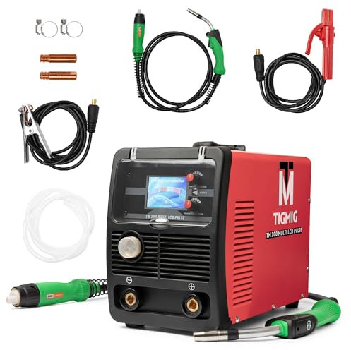 TIGMIG Saldatrice Inverter MIG/MAG + MMA + DC TIG, Mod. TM 200 MULTI LCD PULSE, Controllo Digitale LCD, Tecnologia IGBT, Lift TIG, Double Pulse MIG, 2T/4T/S2T/S4T/SPOT, Assistenza e Garanzia Italia