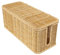 GjnjfdF Boîte de gestion de câbles en rotin, boîte de rangement de câbles en rotin | Boîte de rangement ouverte - Boîte d'organisateur de cache-câble, boîte de cache-câble, organisateur de boîte de