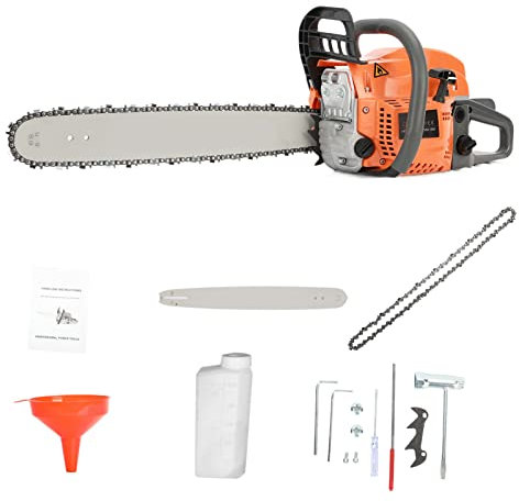 TronçOnneuse Thermique,Tronconneuse Thermique,58CC 20 Pouces Essence Scie à ChaîNe Multifonction Haute Puissance Pneumatique Convient Pour Le Traitement Quotidien Des Outils De Coupe