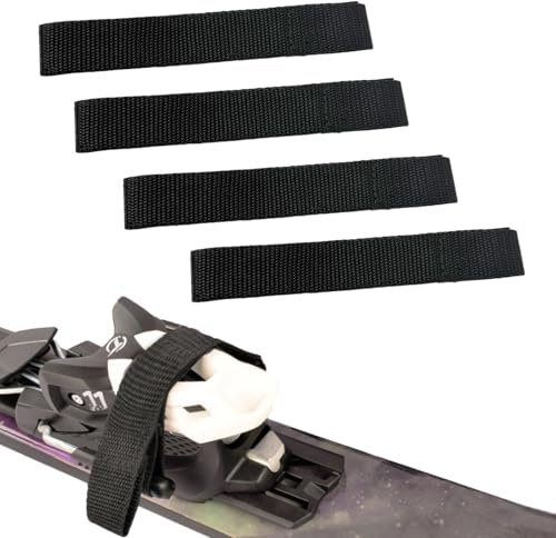 Ski Brake Retainer Straps - Snowboard Brake Nylon Immobilization Bands, Skiing Aid Accessories for Waxing and Tuning, 13 L x 1 W, 4 Pcs