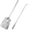 Yardenfun Kohleschaufel-Set für den Kamin Camping-Kamin-Werkzeuge Kamin Feuerstelle Asche Poker Feuerpoker für Feuerstelle Feuerschaufel Feuerholzgreifer Kamin-Poker 45 Stahl Silver