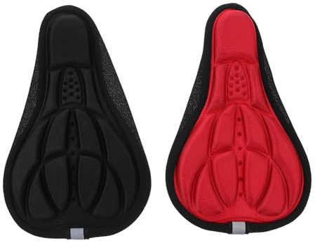 Sosoport 2stücke Austauschbare Gepolsterte Sitzbezüge Für Fahrradsattel Schwamm Sattelabdeckungen Verstellbar Komfortabel Für Lange Fahrten Schützt Hüften