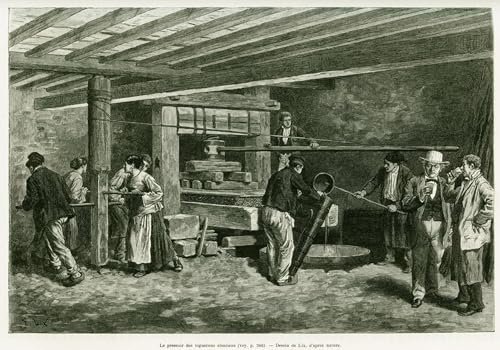 ARToPHIIU Image sur Toile Moderne Impression Tableaux Portrait Tableaux le Pressoir des Vignerons Alsaciens par Frédéric Théodore Lix Pour la Décoration de la Chambre à Coucher 60x90cm