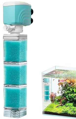 Generisch Aquarium Filter - Internal Circulation Filter Pump for Aquariums, Filter System Flow Pump for Beginners Breeding Sea Scriptures Aquaristics Hobby Office