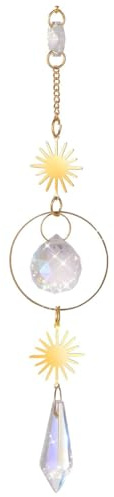 HABNI Sonnenfänger Kristall Windspiel, Sonnenfänger Kristall, Hanging Windspiel Regenbogen Sonnen Anhänger Kristalle, Ornament Kristallkugeln Für Garten Zuhause Büro