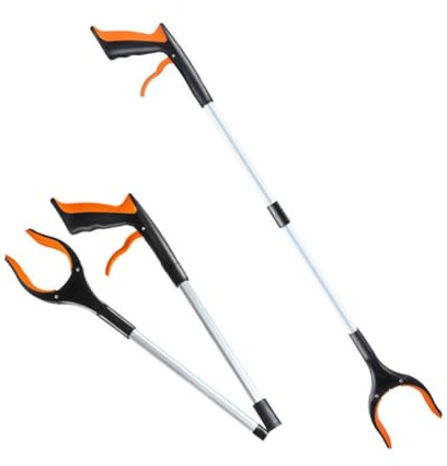 Prácticas Pinzas Para Basura Extensibles Equipadas Con Imán Capacidad 388 G Ergonómico De Metal Uso Prolongado Cómodo Recogedor Basura Aluminio Plegable Imán