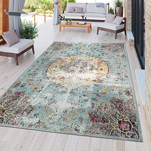 TT Home Moderner Outdoor Teppich Wetterfest für Innen & Außenbereich Boho Style In Multifarben, Größe:200x280 cm