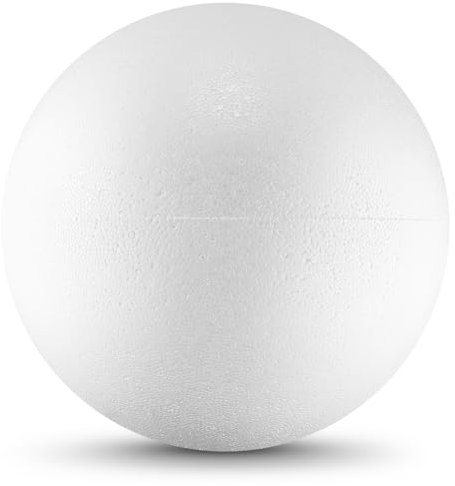 Netuno 1x Pallina polistirolo grande diametro 30 cm pallina polistirolo bianco da decorare paillettes base decorazioni Natale DIY fai da te decoupage feste progetti scolastici casa scuola
