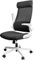 MELOKEA Bürostuhl Ergonomisch, Schreibtischstuhl aus Mesh mit Klappbare Armlehnen, Computerstuhl mit Verstellbare Kopfstütze, Lendenwirbelstütze, Chefsessel Wippfunktion, Entspricht EN 1335 - Schwarz