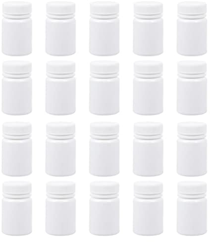 Healeved 30 Piezas Frasco De Medicina Botellas Botella Transparente Bote De Pastillas Rellenable Botella De Medicina En Polvo Botella De Pastillas Relleno Polietileno Tableta Viajar