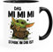 MoonWorks Kaffee-Tasse mit Spruch Das Mimimi stark in dir ist Baby Bürotasse lustige Kaffeebecher Weiss-innen-schwarz standard
