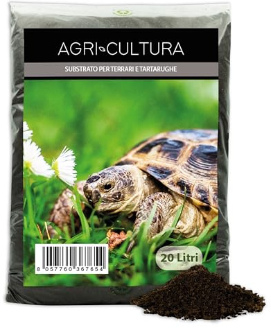 AGRI-CULTURA® | Terra para Tortugas Terra 20L | Sustrato Específico para Tortugas Terrestres y Terrario.