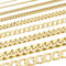 Edle Echt Goldkette Breiten 0,8mm-6,0mm Panzerkette 333-8 Karat Gold, Breite der Panzerkette:0.8 mm, Länge der Kette:38 cm Halskette