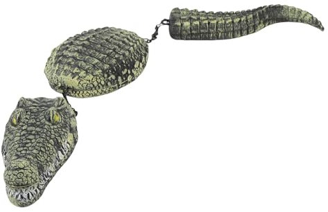 GOWENIC Fino Float Piscina di Alligatori, 3 Segmenti Simulato Scultura di Coccodrillo Galleggiante, Esca a Coccodrillo Galleggiante, per Stagni da Giardino Decorazione della Piscina