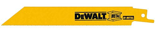 DEWALT Reciprocating Saw Blades, Straight Back, 6-Inch, 18 TPI, 2-Pack (DW4811-2)