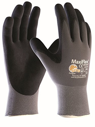 (6 Paar) ATG Handschuhe 34-874 Montagehandschuhe MaxiFlex Ultimate 6 x grau/schwarz 12