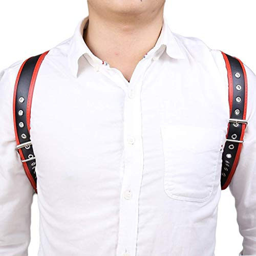 Men Leather Harness Fashion Body Belt For Straps Chest Harness (TypeH)