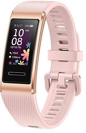 HUAWEI Band 4 Pro - Pulsera de Actividad con Pantalla AMOLED de 0.95 Pulgadas, monitorización Continua con TruSeen 3.5 24/7, monitoreo del sueño, GPS Incorporado, 5 ATM, Color Pink Gold